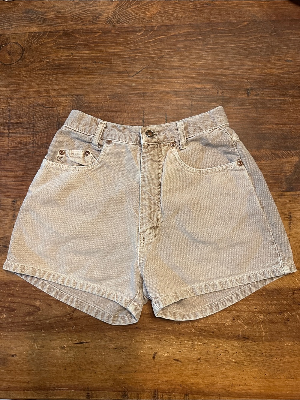 90’s Michaels Light Beige Denim High-Waist Shorts